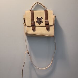 Bioworld Cream and Brown Satchel Crossbody Bag